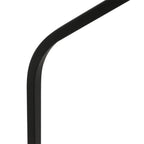 Barre en métal noire courbée pour lampe avec abat-jour en rotin naturel H173 cm