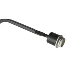 Bras de lampe noir avec douille filetée pour le Lampadaire en métal noir avec abat-jour en rotin naturel H173 cm
