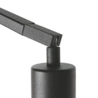 Flexibilité d’un bras de lampadaire noir ajustable avec abat-jour en rotin naturel