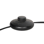 Interrupteur noir pour lampadaire en métal noir avec abat-jour rotin orientable