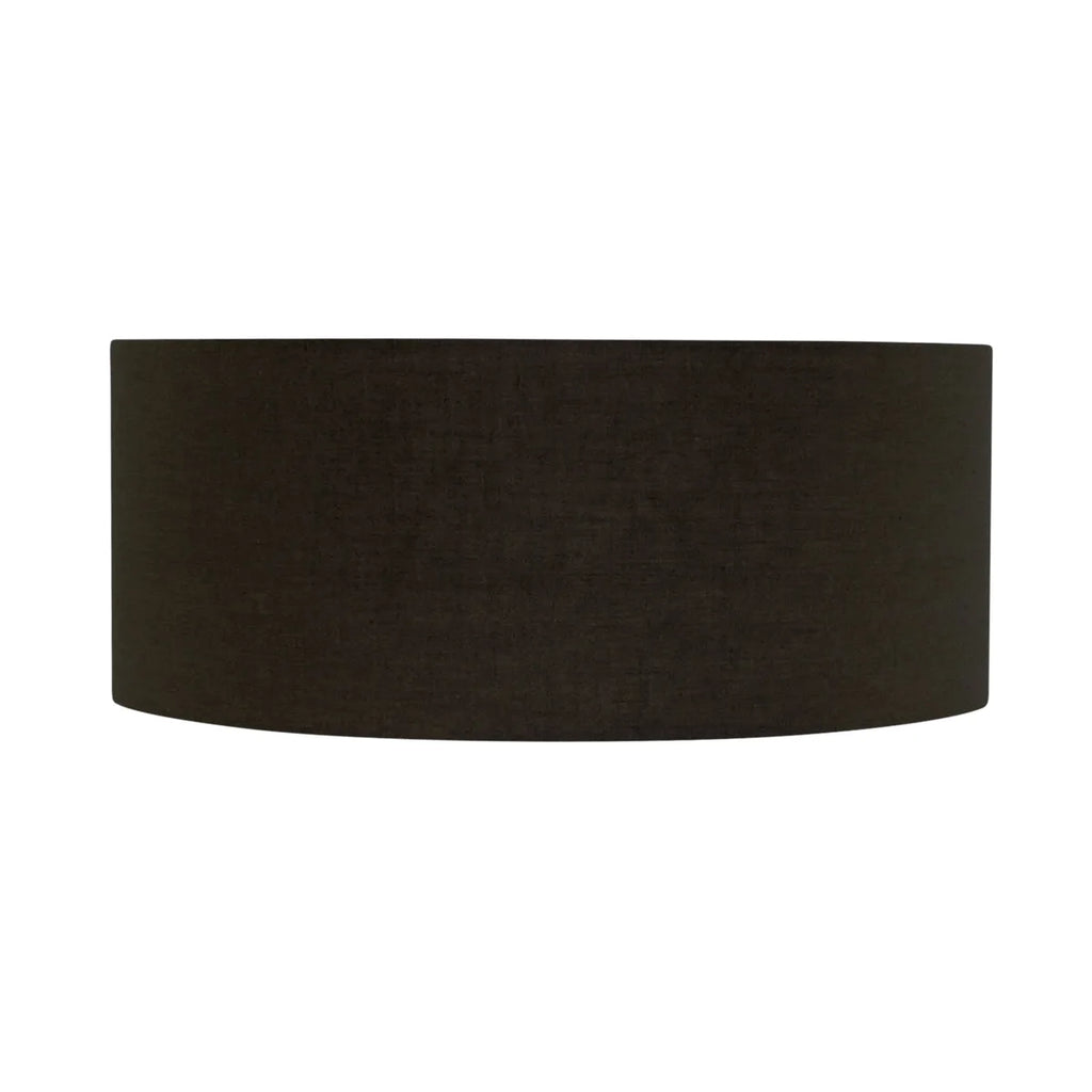 Abat-jour cylindrique noir en tissu doré pour Lampadaire en métal noir H160 cm