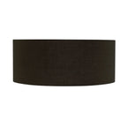 Abat-jour cylindrique noir en tissu doré pour Lampadaire en métal noir H160 cm