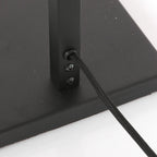 Base de lampe en métal noir avec cordon tressé sécurisé par des vis, H160 cm