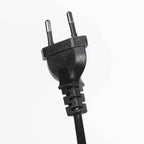 Prise électrique noire à deux broches pour Lampadaire en métal noir avec bras courbé