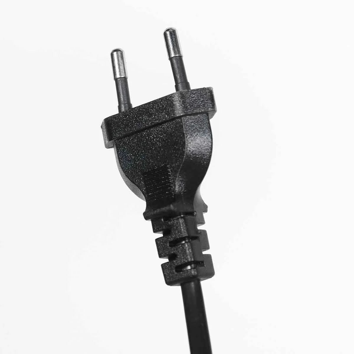 Prise électrique noire à deux broches pour Lampadaire en métal noir avec bras courbé