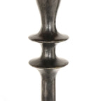 Base de lampadaire en métal noir vieilli avec finition distressed et abat-jour treillis