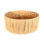 Abat-jour cylindrique en raffia naturel pour Lampadaire noir avec bras orientable