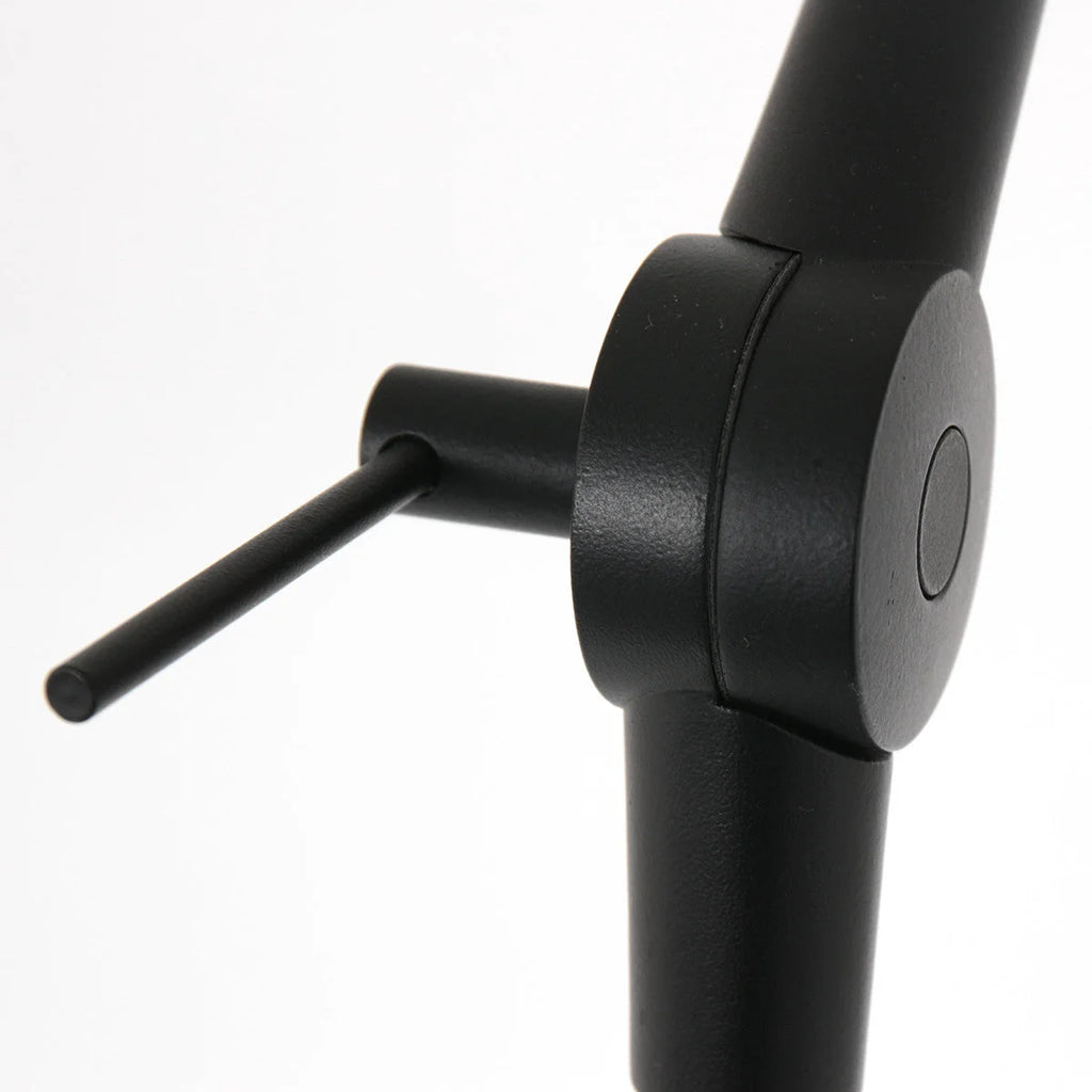 Joint d’articulation noir ajustable pour lampadaire rotin naturel Ø40 cm