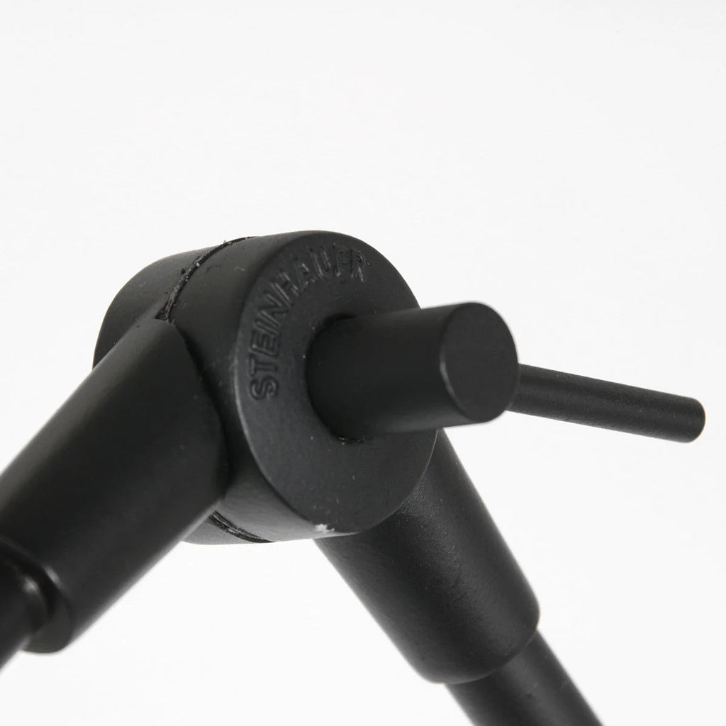 Joint articulé en plastique noir pour lampadaire rotin naturel à structure flexible