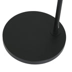 Base circulaire noire avec poteau pour lampadaire rotin naturel à structure articulée