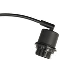 Base filetée en plastique noir pour douille de lampe avec câble attaché