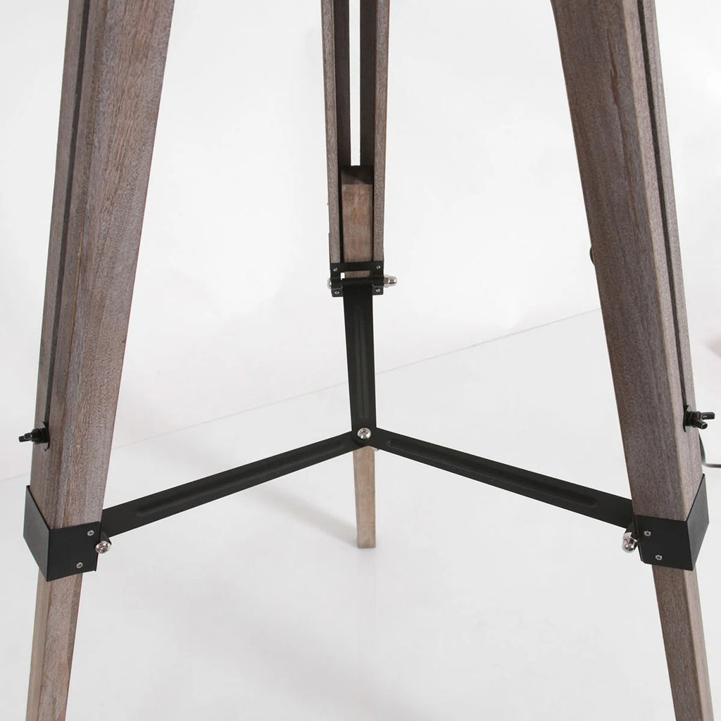 Support trépied en bois avec bracing en métal pour lampadaire H170 cm