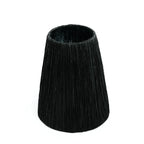 Lampe à poser en terracotta et rotin noir texturé – H56 cm