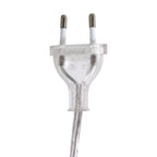Prise électrique transparente à deux broches pour Lampe murale à pince en métal blanc