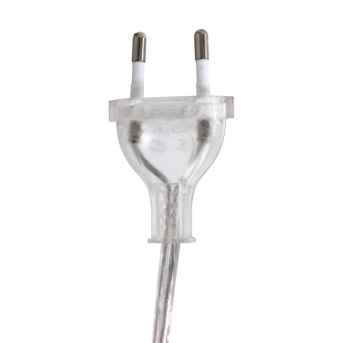 Prise électrique transparente à deux broches pour Lampe murale à pince en métal blanc
