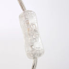Interrupteur en plastique clair sur Lampe murale à pince en métal blanc orientable