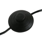 Pied de lampe noir avec interrupteur pour lampe sur pied rotin tressé naturel H160 cm