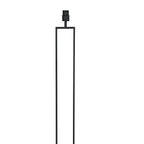 Base de lampe en métal noir pour lampe sur pied en rotin tressé naturel H160 cm