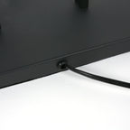 Base en métal noir avec câble d’alimentation pour la lampe sur pied rotin naturel