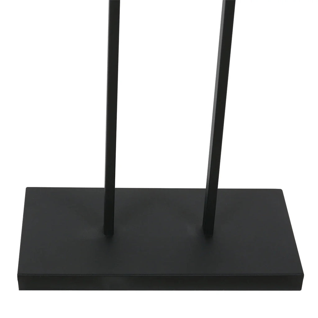 Support en métal noir pour lampe sur pied en rotin tressé naturel H160 cm