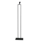 Lampe sur pied rotin tressé naturel et structure noire H160 cm pour intérieur élégant