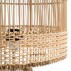 Abat-jour en rotin tissé pour lampe de table La lampe de table Kiska Blanc Naturel