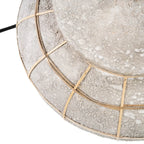 Objet circulaire en béton naturel avec cadre en bois pour La lampe de table Kythira
