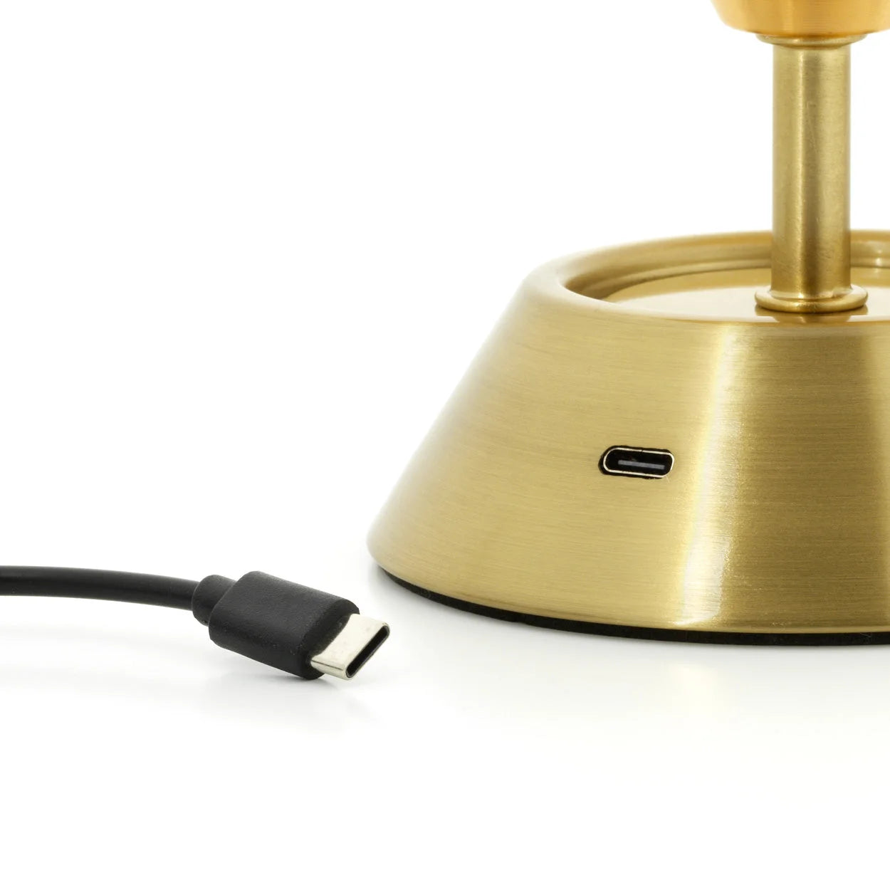 Lampe de table en laiton avec port USB-C intégré