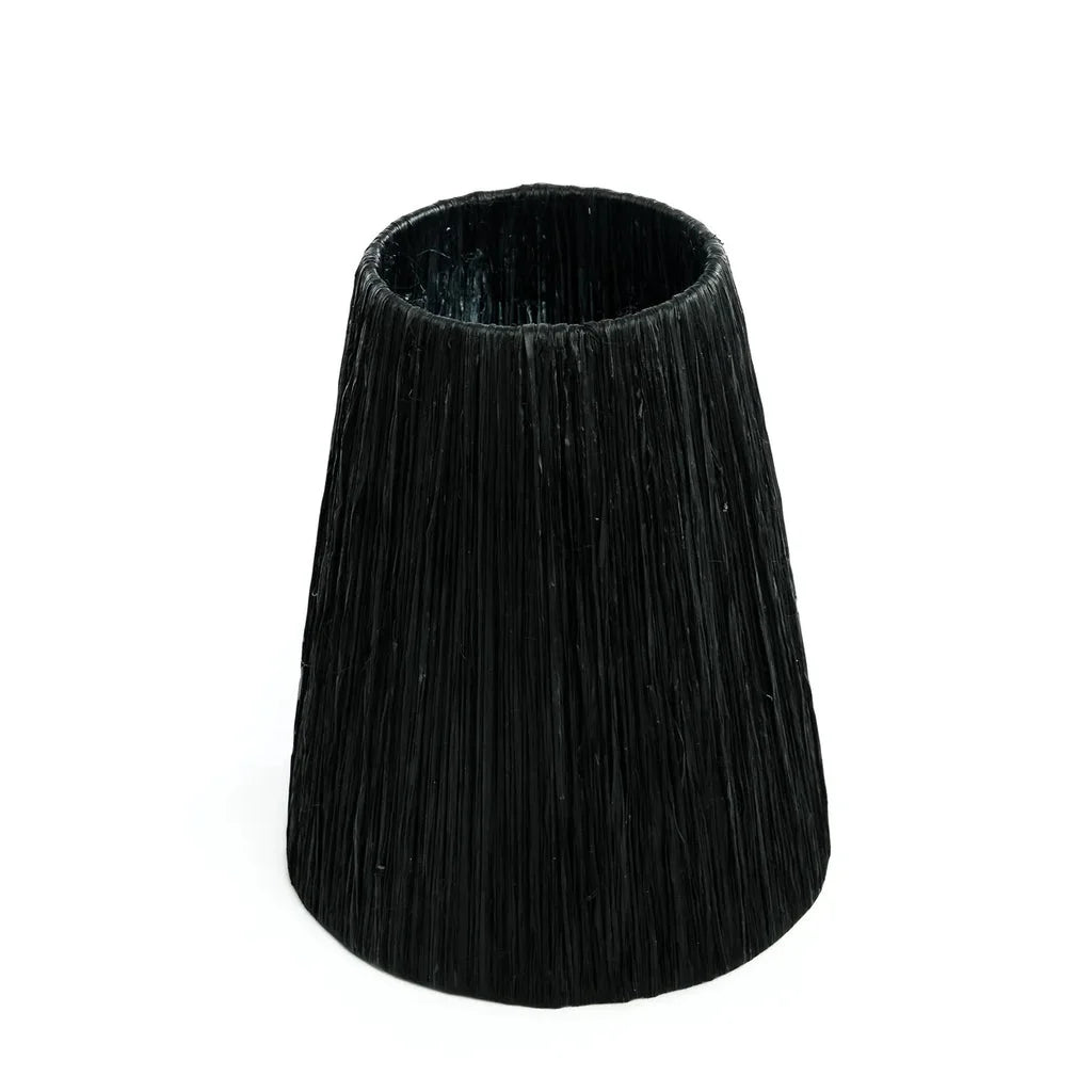 Abat-jour conique noir texturé pour lampe de table Naxos - Noir Naturel