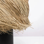 Abat-jour en chaume pour La lampe de table Pandan Noir Naturel