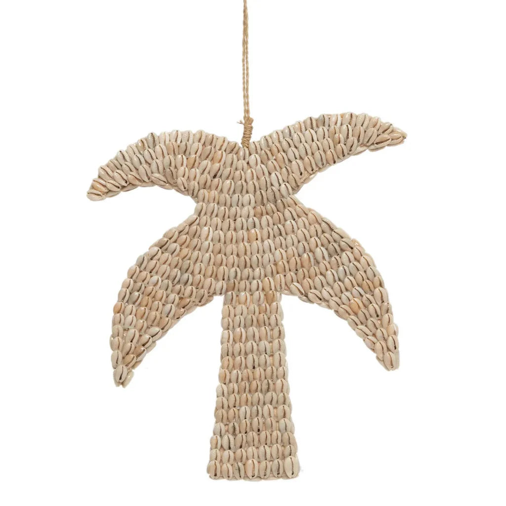 Ornement en palmier tressé naturel pour L’arbre à coquilles