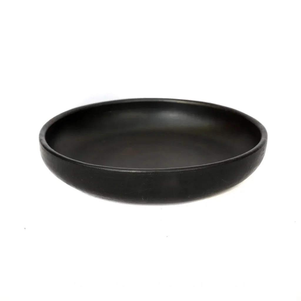 Bol en céramique noir ronde pour L’assiette creuse brûlée - Noire - M