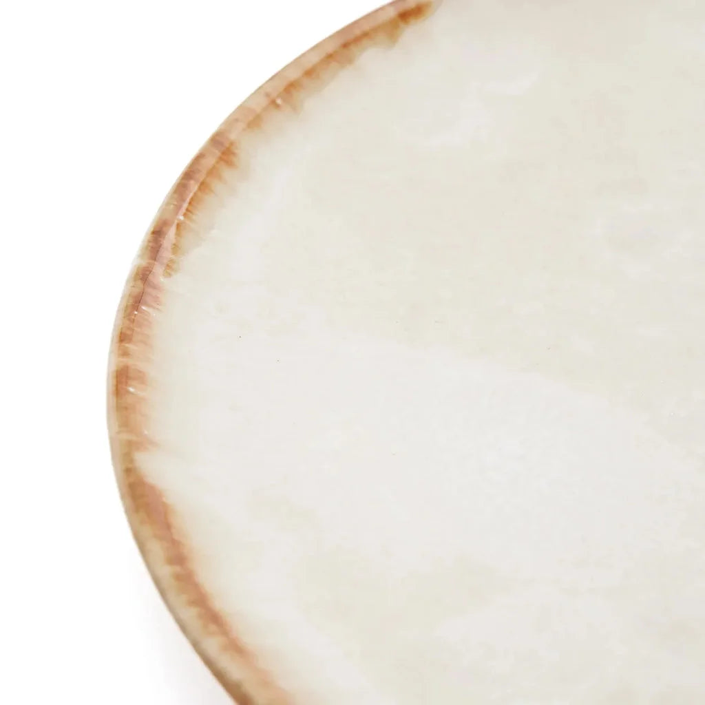Plaque ronde en onyx crème pour L’assiette de dîner Cascais ensemble de 4