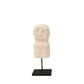 Sculpture de tête en pierre sur support, Lhomme de Sumba debout, pièce de collection