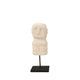 Sculpture de tête en pierre sur support, Lhomme de Sumba debout, pièce de collection