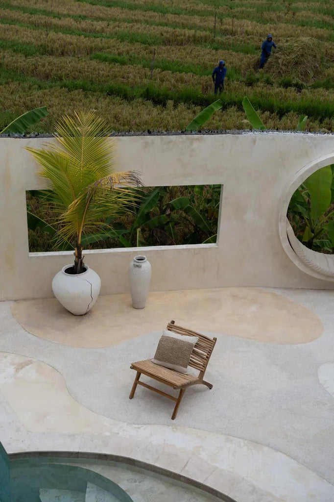 Chaise en bois avec coussin pour le produit LIslander Naturel