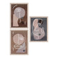 Lot de 3 cadres en MDF et verre finition naturelle