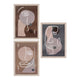 Lot de 3 cadres en MDF et verre finition naturelle