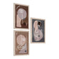 Lot de 3 cadres en MDF et verre finition naturelle