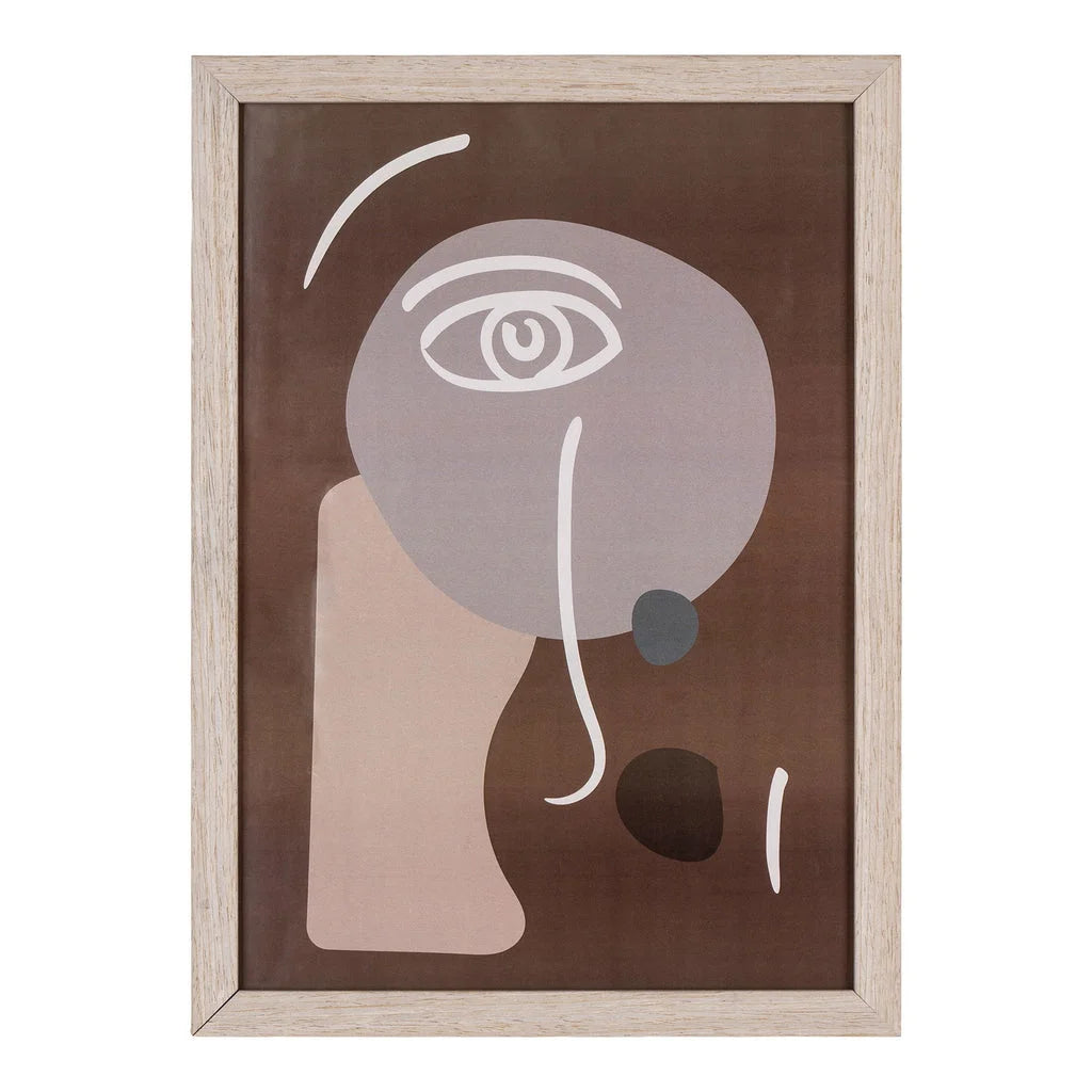 Lot de 3 cadres en MDF et verre finition naturelle