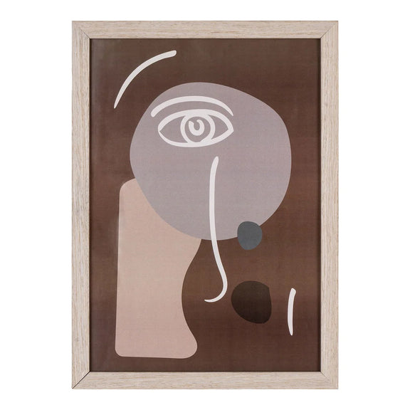Lot de 3 cadres en MDF et verre finition naturelle