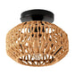 Luminaire plafonnier rotin