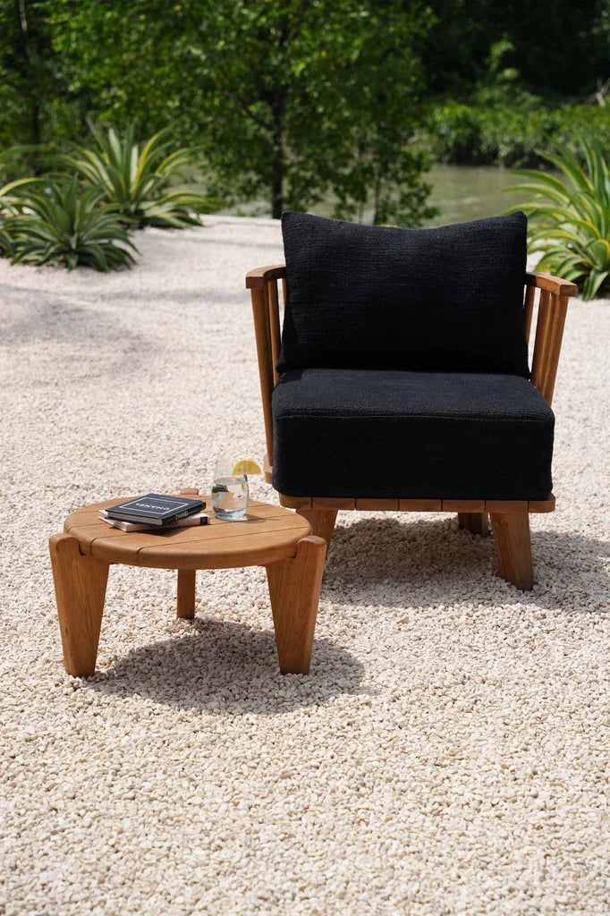 Chaise et table extérieur Le Malawi One Seater Noir Naturel pour jardin ou terrasse