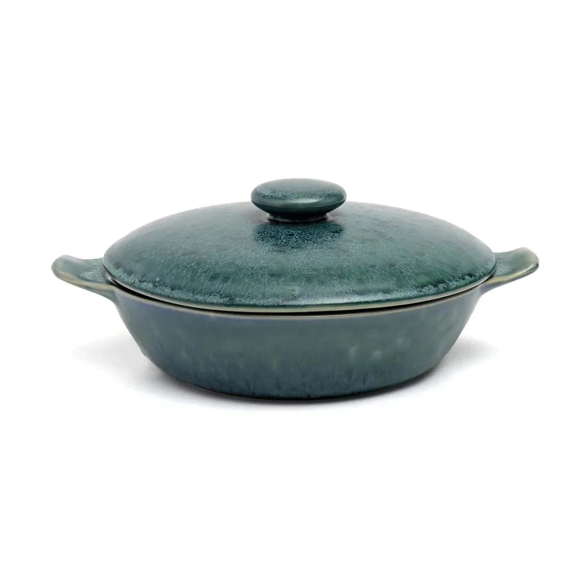 Marmite en céramique bleue artisanale 25 cm – Lot de 4