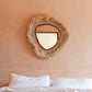 Miroir asymétrique en abaca naturel 80 cm – Modèle La Contessa