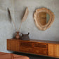 Miroir asymétrique en abaca naturel 80 cm – Modèle La Contessa