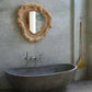 Miroir asymétrique en abaca naturel 80 cm – Modèle La Contessa