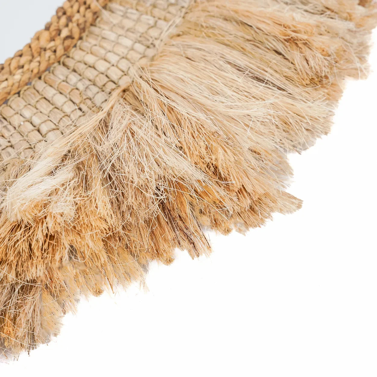 Miroir asymétrique en abaca naturel 80 cm – Modèle La Contessa
