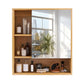 Miroir bois étagère