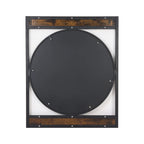 Miroir bois et fer derrière